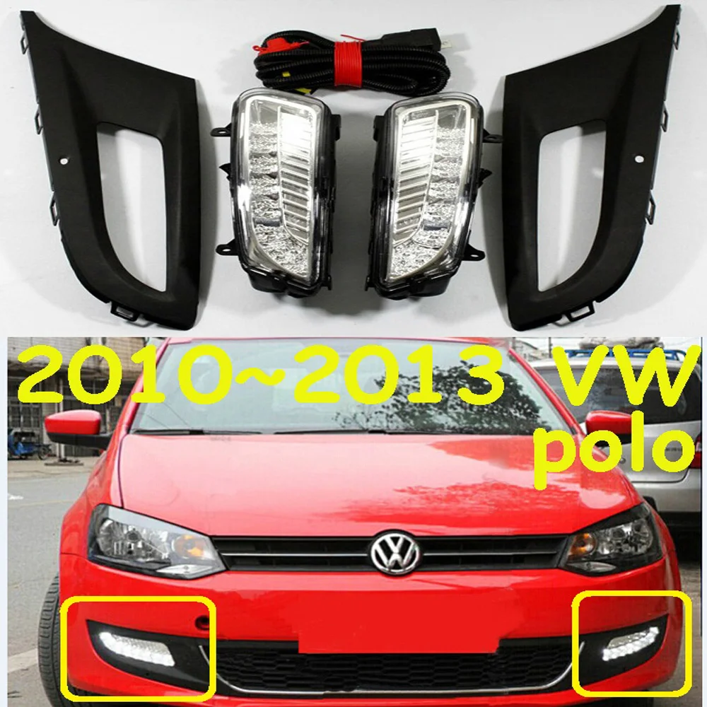 

Автомобильный бампер фары для Volkswagen Polo противотуманные фары 2010 ~ 2013y автомобильные аксессуары галогенная лампа авто для VW POLO дневного света