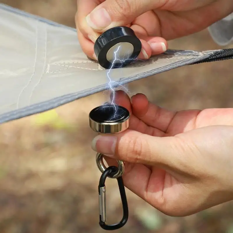 Camping Magnetic Hooks Heavy Duty Separable Outdoor Tent Canopy Carabiner Clip Magnet Hanger Camping Tools Accessories