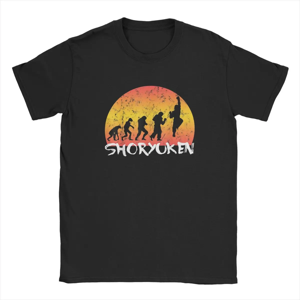 Street Fighting Fighters T Shirts Vintage Men's Shoryuken Evolution Funny Tees Short Sleeve Round Collar T-Shirt Cotton New Tops