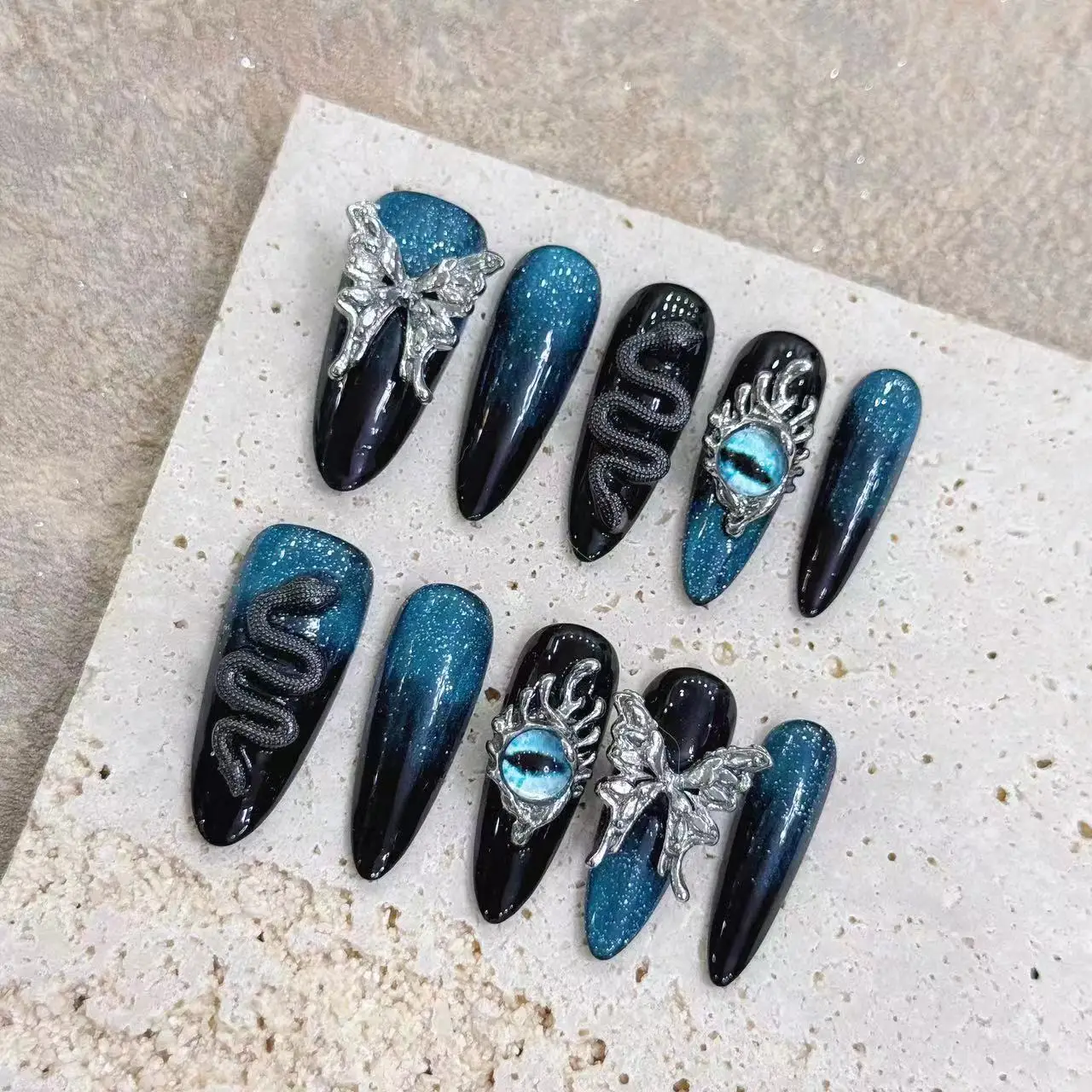 

Godox Dark Personalized Nail Art Wearable Fake Nails (919)