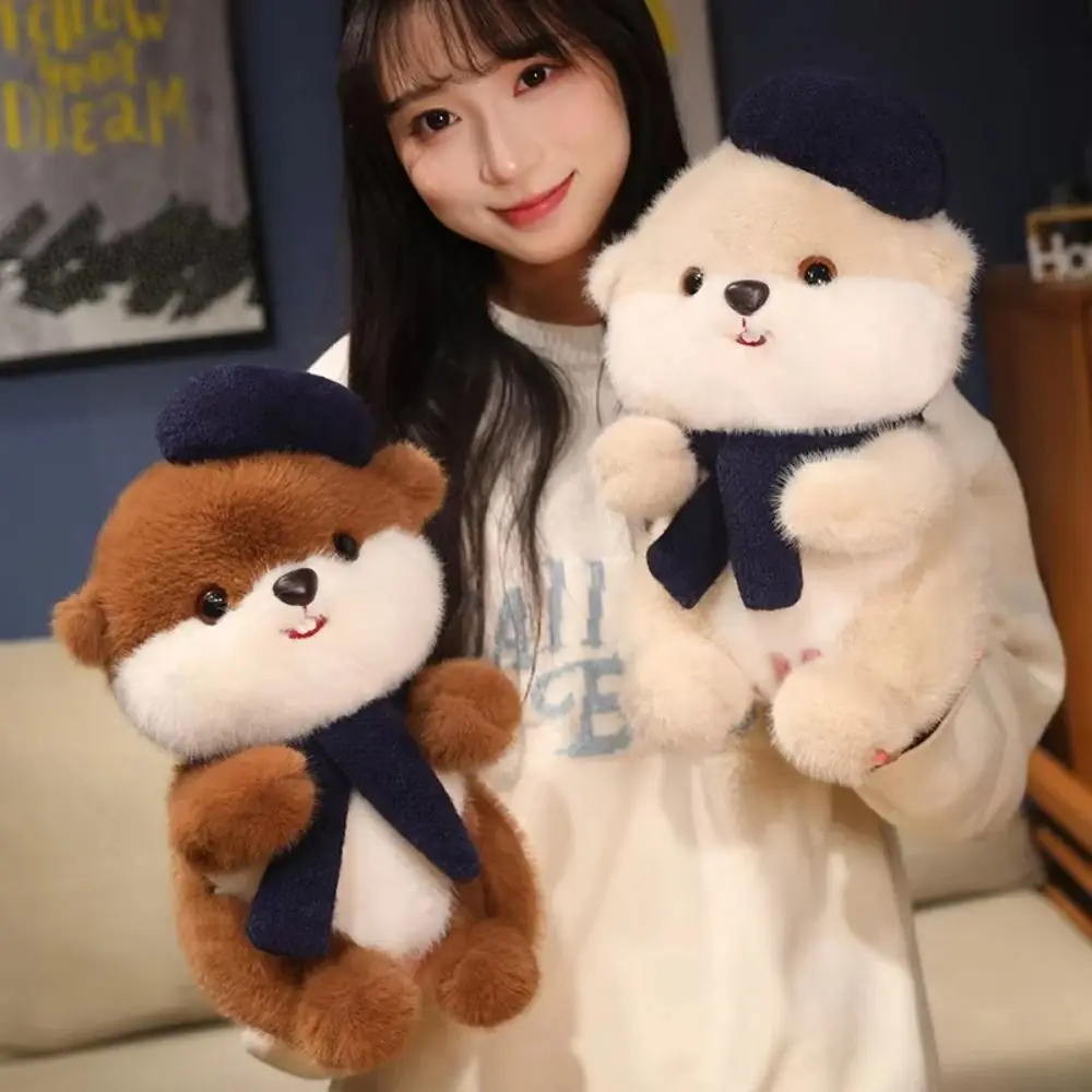 Dier gevuld pluizig bever collectie cartoon kleine otter schattig 35cm eekhoorn verjaardagscadeau