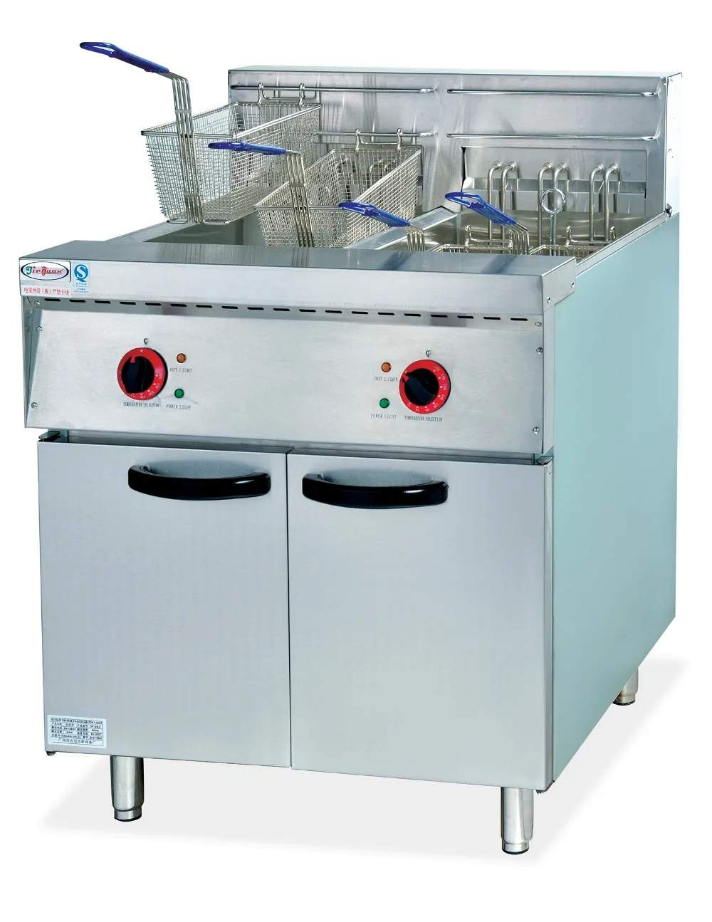 

Hot Selling 1 Tank 2 Tank Commercial Deep Fryer Floor Type 28 L Electric Kfc Fryer Kitchen Equipment