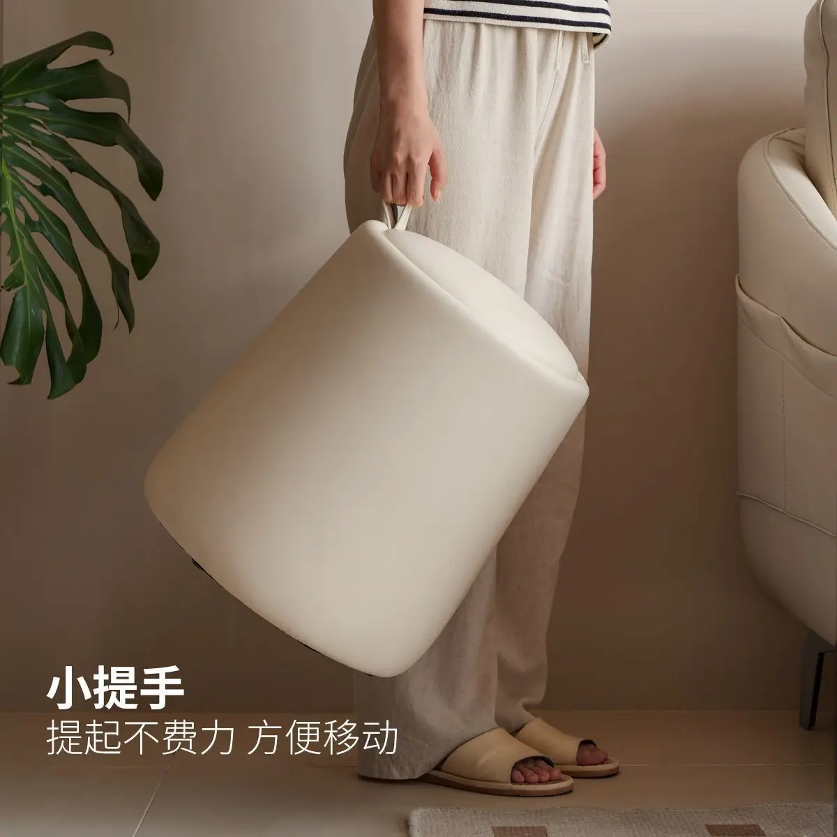 HYS storage makeup stool household organic leather stool bedroom high value shoe changing stool simple and versatile space