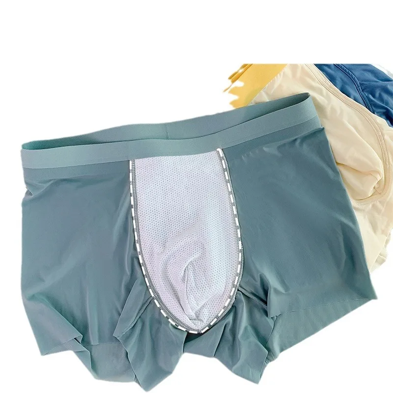 3pcs Summer Man Underwear Thin Quick Dry Ice Silk Men Boxers Traceless Undershorts L XL XXL XXXL XXXXL Man Underwears image 4
