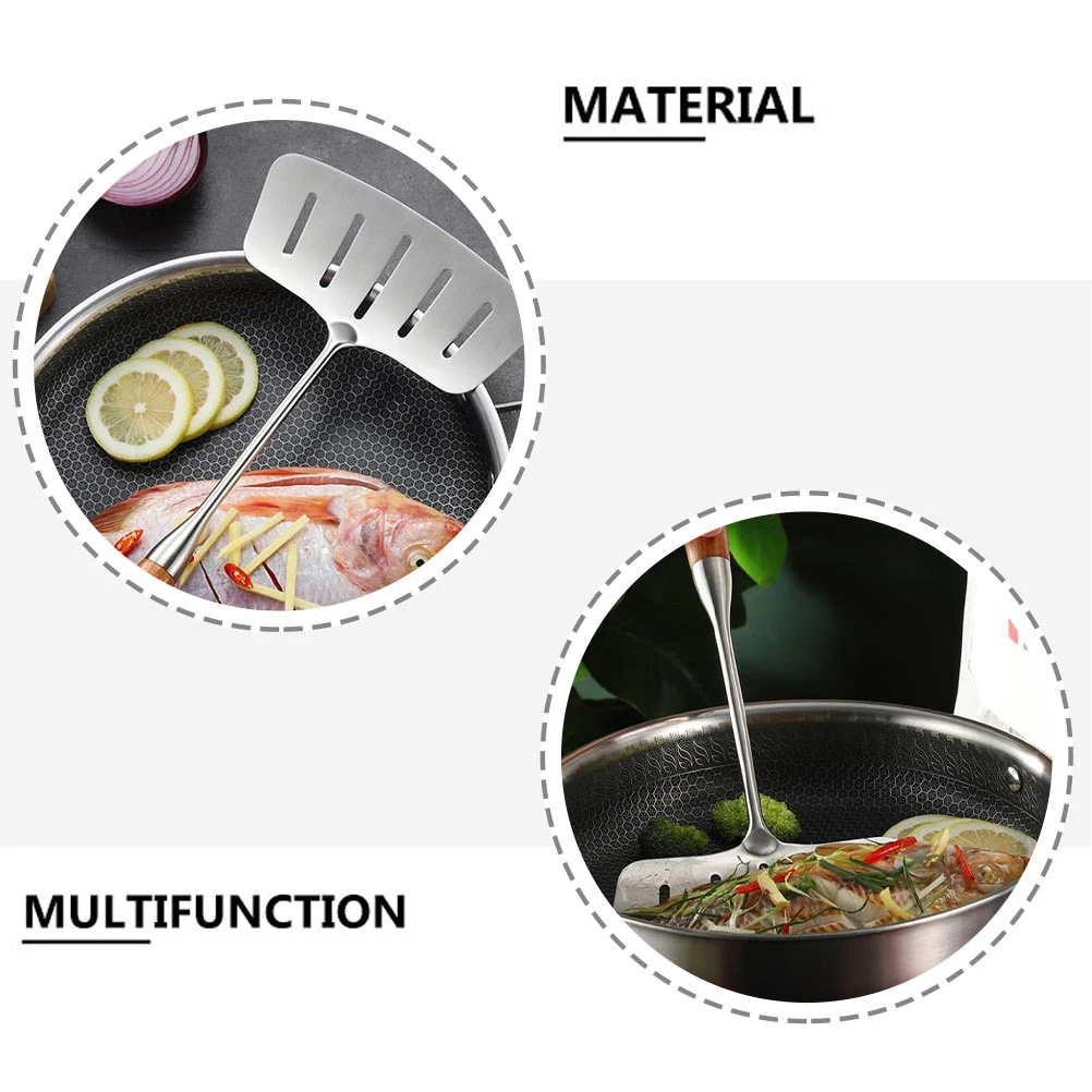 

Stainless Steel Fish Spatula Lightweight Kitchen Gadget Cooking Utensils Grill Eel Fry Steak MultiPurpose Tool