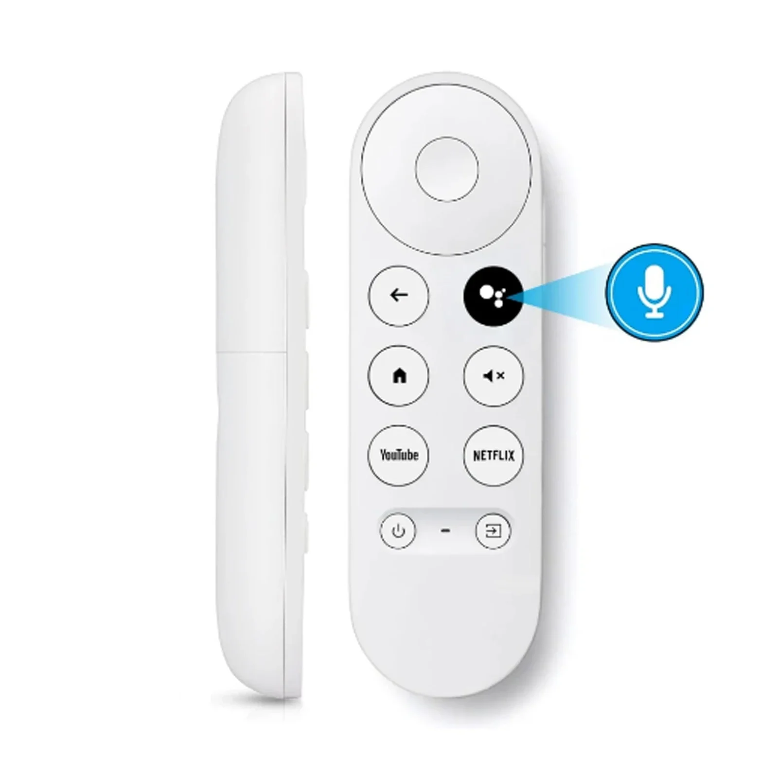 Voice Remote for Google Chromecast 4K Snow - Easy Control of Your Streaming Media Player (Remote Control Only)