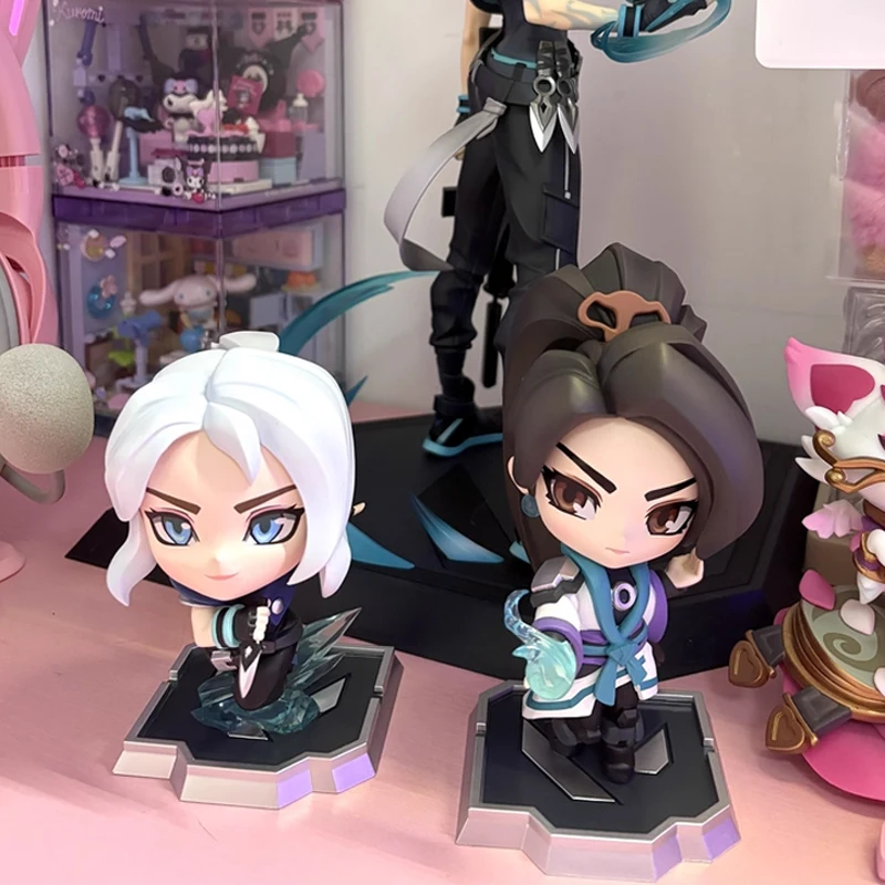 

В наличии подлинная игровая периферия Valorant Saga Jett Q версия аниме фигурка модель коллекционные украшения для рабочего стола подарки на день рождения