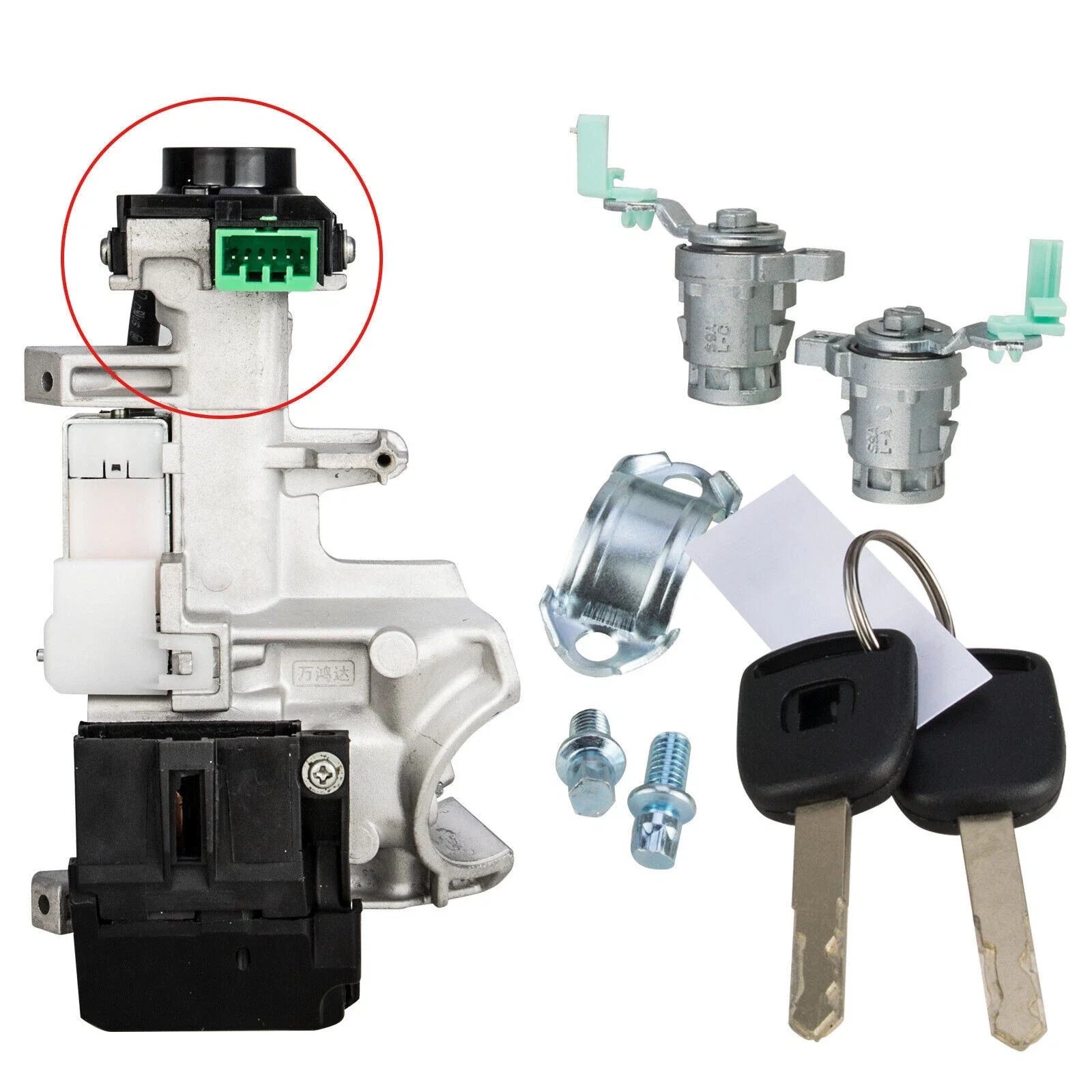 

Ignition Switch Cylinder & Door Locks w/ 2 keys For Honda Civic 03-05, 48 chip