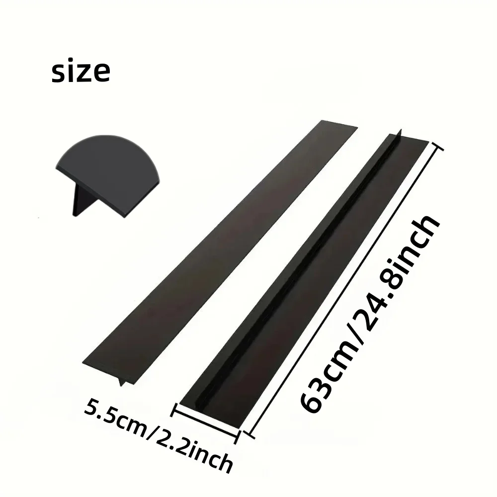 1PC 63cm/24.8inch Silicone Kitchen Gap Cover Strip Oil/Dustproof/Waterproof Heat Resistant Seal Gap Filler Home Kitchen