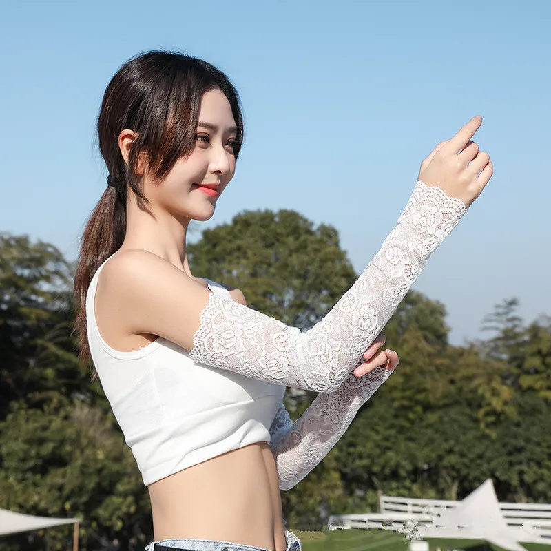 

Модная женская кружевная солнцезащитная крышка для рук, закрывающая шрам, женская поддельная рукавная татуировка, дышащая сетка, солнцезащитный козырек для езды на велосипеде, вождения, крутая