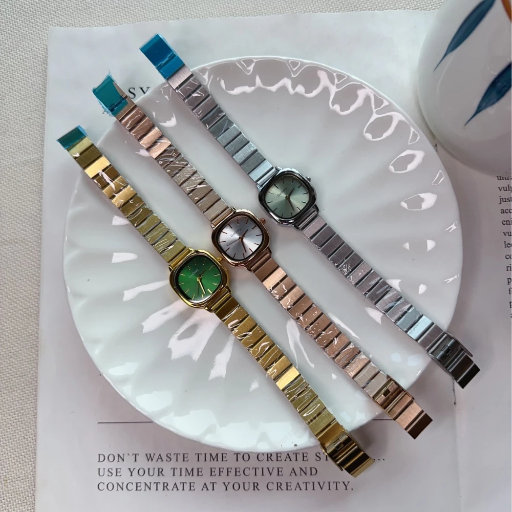 ساعة كوارتز نسائية قابلة للتعديل بحزام من الفولاذ المقاوم للصدأ هدية فاخرة ساعة يد للسيدات شحن مباشر ساعة Relojes Para Mujer