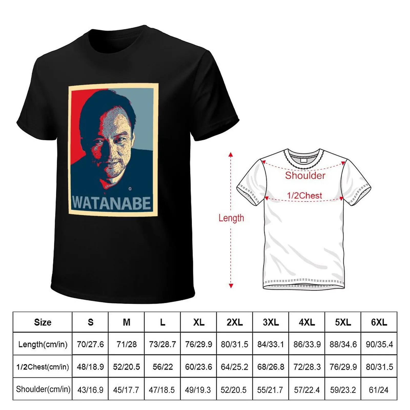 Watanabe T-Shirt quick drying shirts graphic tees street wear t shirt men 100℅ cotton