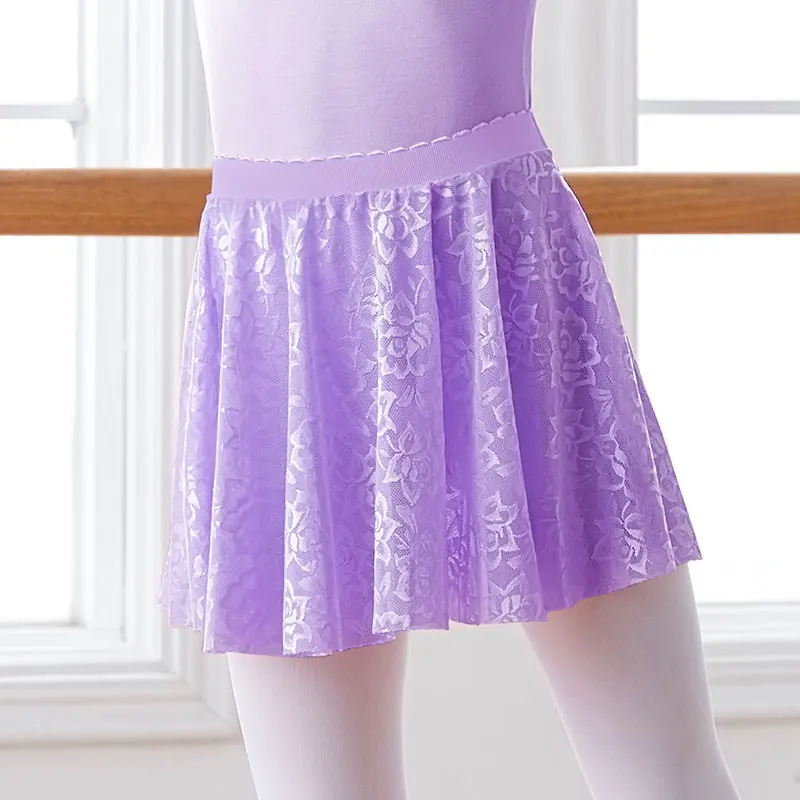 Girl Ballet Skirts Elastic Waist Lace Dance Skirt Kids Short Mini Skirt Dress Ballerina Skirt Ballet Dance Costumes for Children