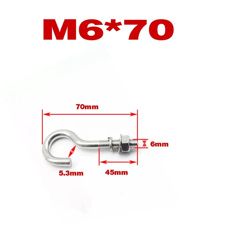 

Quick Release Question Mark Hook Screw for Secure Hanging in Industrial and Household Applications 304 Stainless