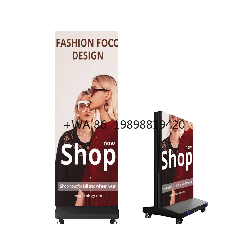 

Various Size High Brightness Digital LED Advertising LED Poster Display Screen Factory Moveable Foldable GOB Indoor P2.5