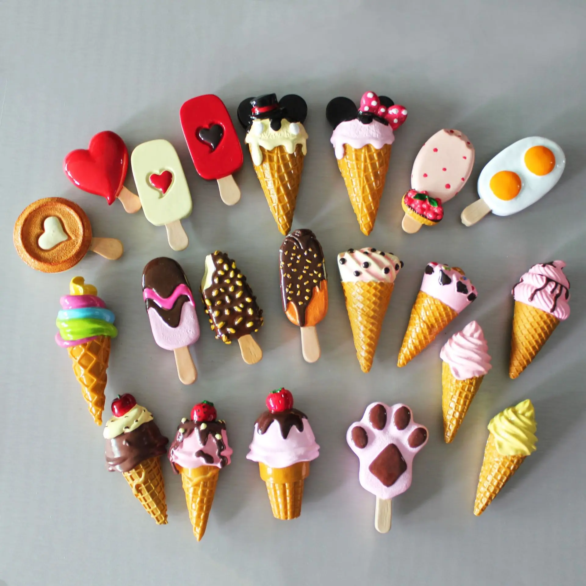 Refrigerator Magnet Resin Ice Cream Shape Fridge Magnet Echalkboard And Whiteboard Stickers Photo Message Board Stickers Decor