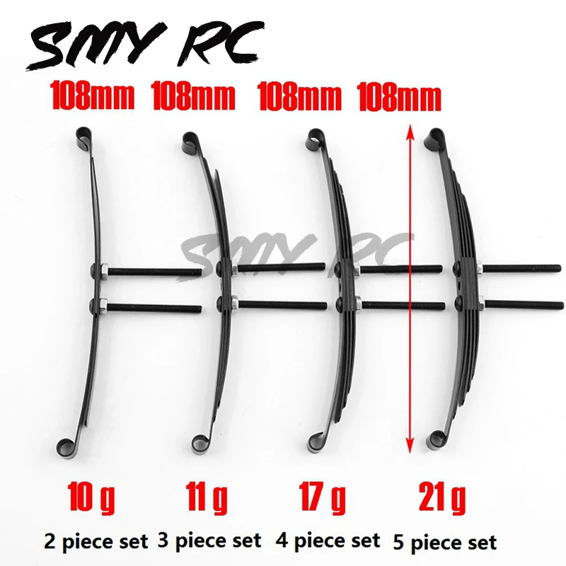 1 para stalowych sprężyn liściowych do 1/14 Tamiya RC ciągnik siodłowy z przyczepą Model samochodu części zamienne akcesoria