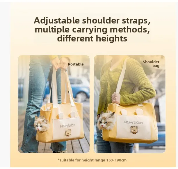 

Crossbody Out Dog Bag Adjustable Large Capacity Backpack Cat Tote Portable Travel Pet Cat Bag