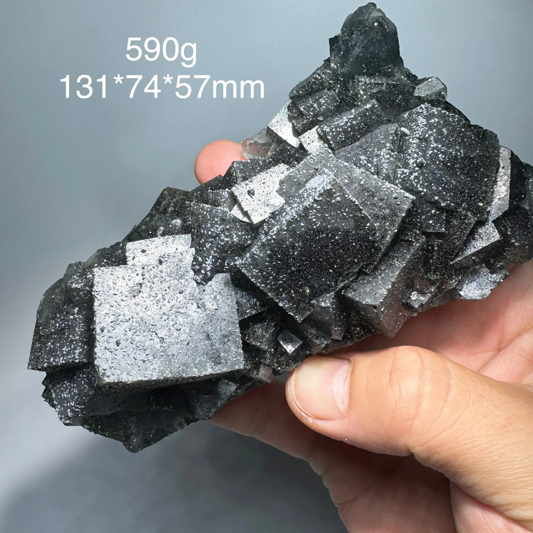590g Natural Nigeria Cubic Sunlight fluorite With Pyrite Symbiont Mineral Healing Quartz Crystals Stone Home Decor Rock