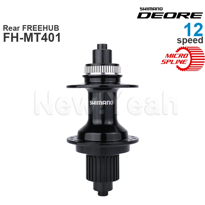 SHIMANO DEORE 12 Speed FH-MT401 - Rear FREEHUB - MICRO SPLINE - CENTER LOCK - Disc Brake - Quick Release - 135 MM O.L.D. Origina