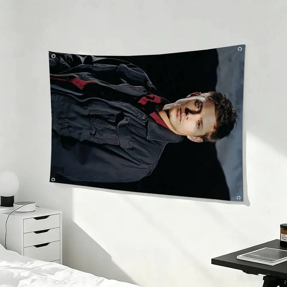 Jensen Ackles D-Dean W-Winchester  Flags Wall Hanging Tapestry Outdoor Garage Room Decorative flag Background Blanket