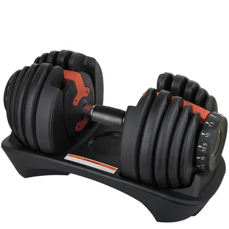 

New stainless steel adjustable dumbbells durable standard adjustable 24KG dumbbell adjustable kettlebell barbell