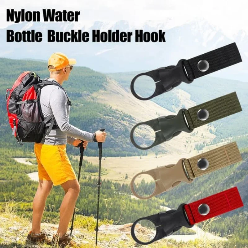 Nylon Water Bottle Buckle Camping Water Bottle Fixing Clip Multi-functional Mountaineering Buckle Water Bottle Quick Clip Buckle