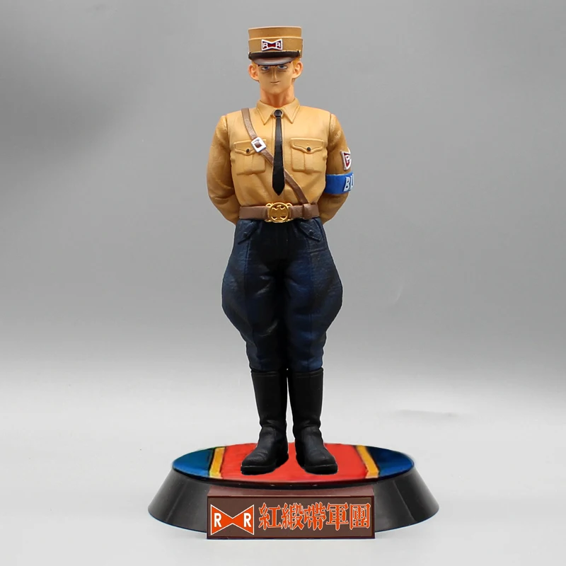 Anime Exército Fita Vermelha Dragon Ball Figure, GK XBD, Geral Azul, Comandante Figuras de Ação Vermelhas, Modelo PVC, Coleção Brinquedos, Ornamento