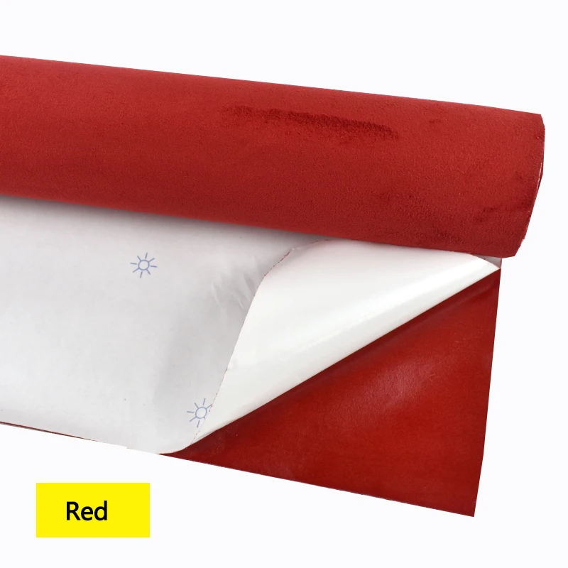 20*30-100*143cm Synthetisches Leder Selbstklebender Stoff Auto-Innenraum Wildleder-Klebstoff Stoffe Tür-Velours Dekorationsstoff DIY Zubehör
