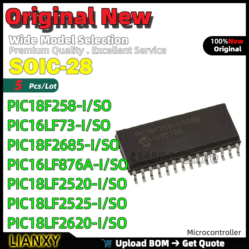 

SOIC-28 PIC18F258-I/SO PIC16LF73-I/SO PIC18F2685-I/SO PIC16LF876A-I/SO PIC18LF2520-I/SO PIC18LF2525-I/SO PIC18LF2620-I/SO