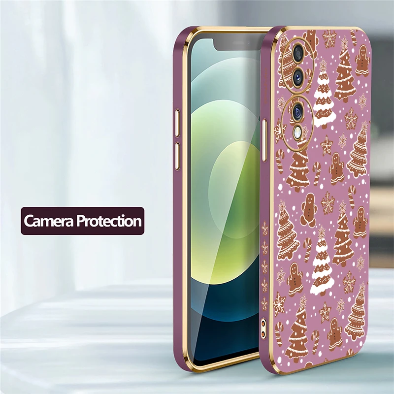 حافظة لهاتف هواوي هونور 200 برو 90 لايت 70 50 SE 20 20S 9X Pro من السيليكون المقاوم للصدمات غطاء عيد الميلاد الكرتوني
