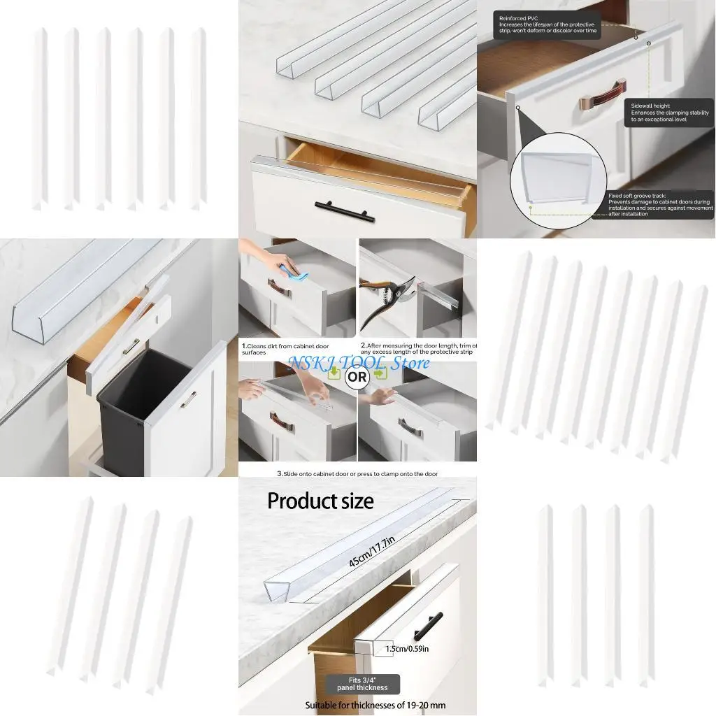 

L8RC Not Collision Clear Edges Protector 45cm PVC Component Child Friendly Edges Guard for Cabinet Corner Strong & Safe Use