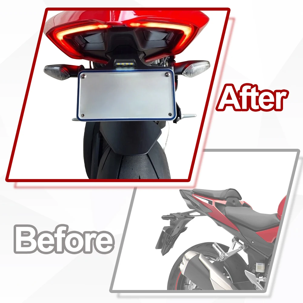 Fit For Ducati Panigale V2/V4 Speciale/V4S/V4R Streetfighter V4/V2 License Plate Holder Bracket Rear Tail Tidy Fender Eliminator