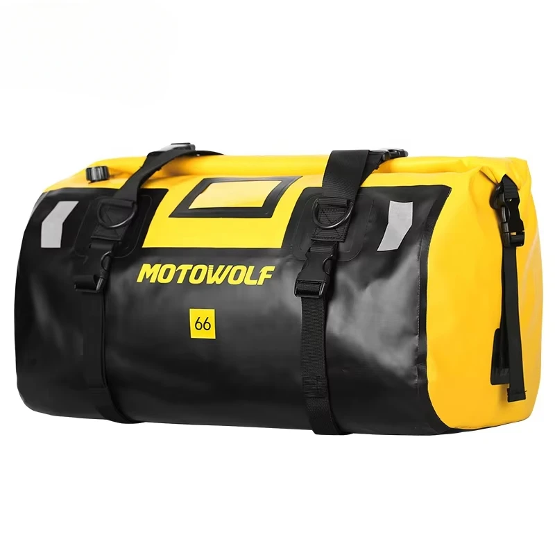 Customized LOGO MOTOWOLF Outdoor Travel Motorcycle Waterproof Large Capacity Tail Bag