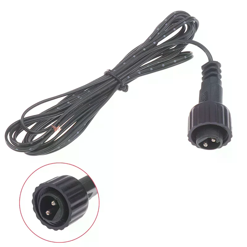 2Pin LED Connector Male 2Meters Black 2Pin Plug Connector Wire 1/3/5/pcs Waterproof Extension Cable For Solar Panel