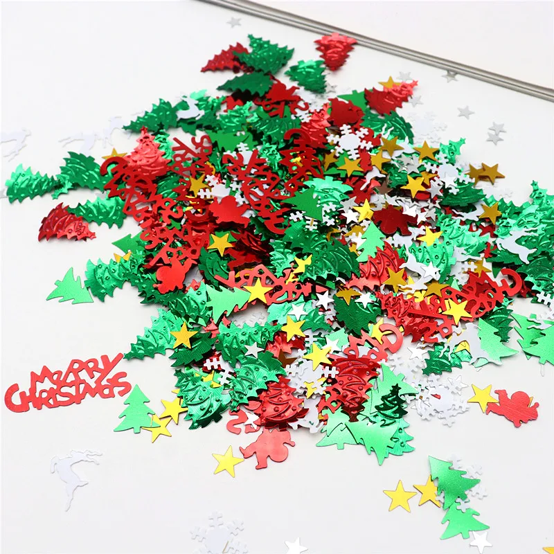 10-20g Christmas DIY Sequined Elk Christmas Tree Pattern Multi-Size Garment Sewing Material Nail Art Accessories Art Decoration