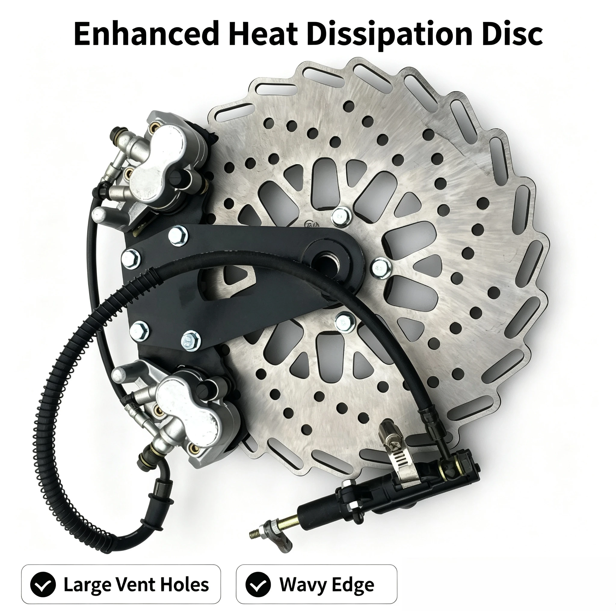 Hailing 750 Motorcycle Front Disc Brake Rotor Custom Front Wheel Brake Parts No Cut Lossless