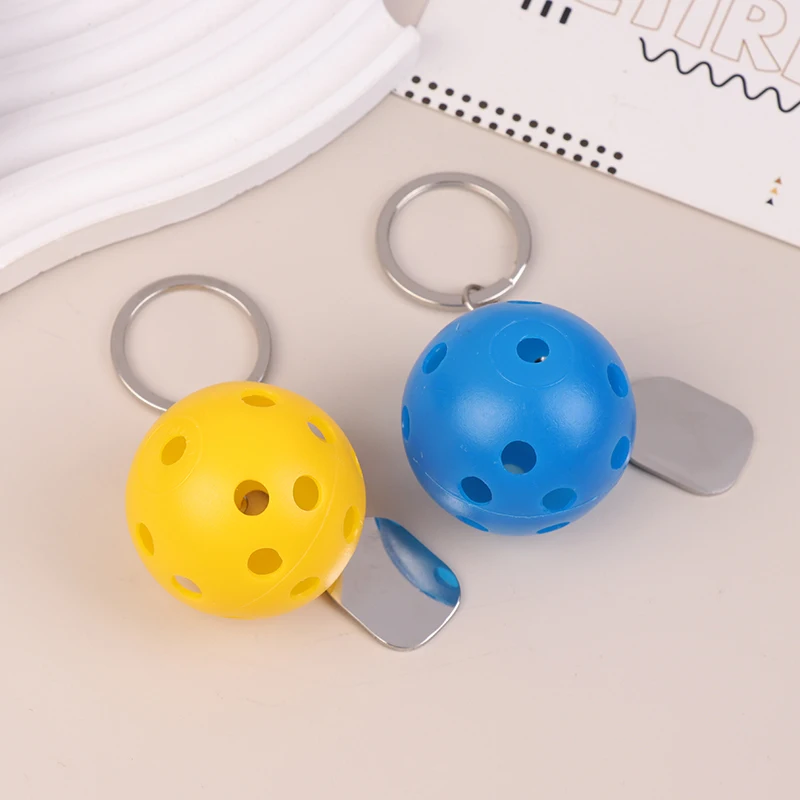 Creatieve Mini Pickleball Sleutelhanger Hanger Voor Bagagelabels Auto Sleutelhanger Sleutelhouder Tas Ornament Pickleball Racket Liefhebbers Geschenken