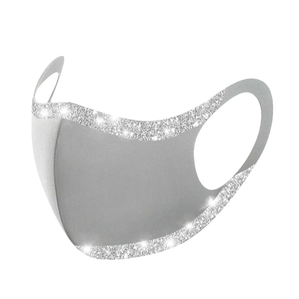 1PC Adult Sequins Windproof Reusable Printed Face Mask