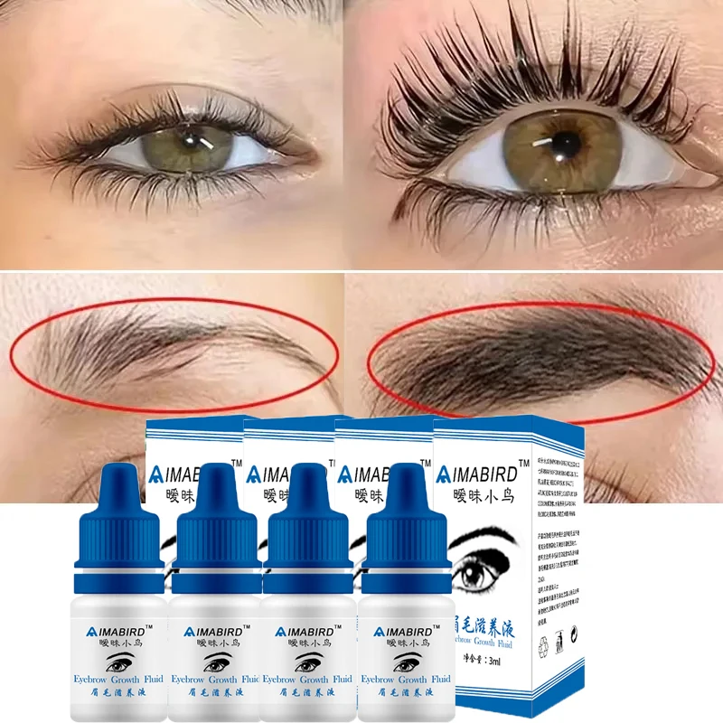 Schnelles Wimpernwachstumsserum, Augenbrauen-Haarwachstum, Anti-Haarausfall-Produkt, verhindert Haarausfall, volleres, dickeres, verlängertes Augenbrauen-Make-up