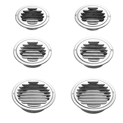 Stainless Steel Exterior Wall Air Vent Grille Round Ducting Ventilation Grilles 75/80/100/120/150/160/180/200mm Air Vent