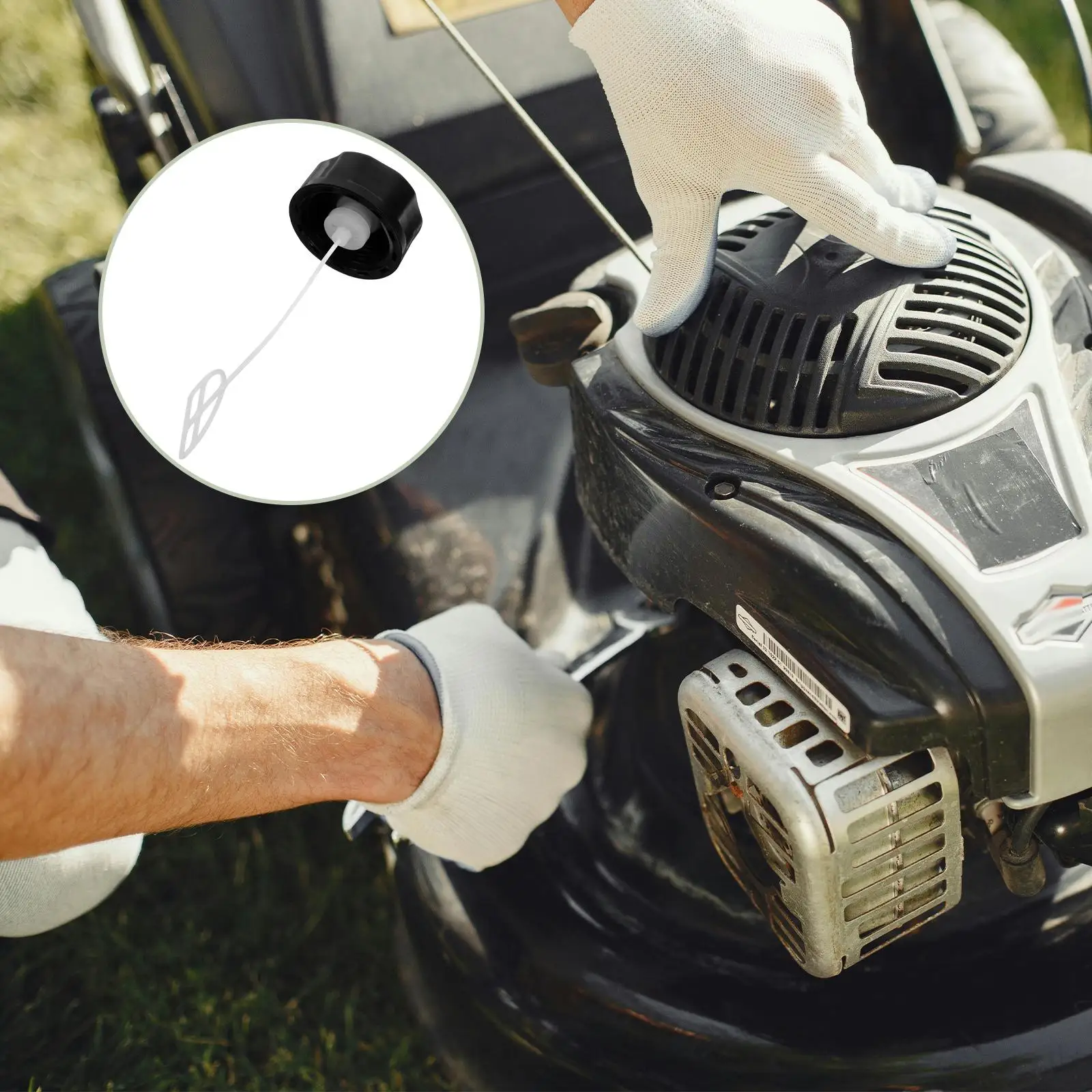 5-teiliger Rasenmäher-Tankdeckel, Ersatz für Tank, Rasenmäher-Pumpenabdeckung, Kunststoffkappen