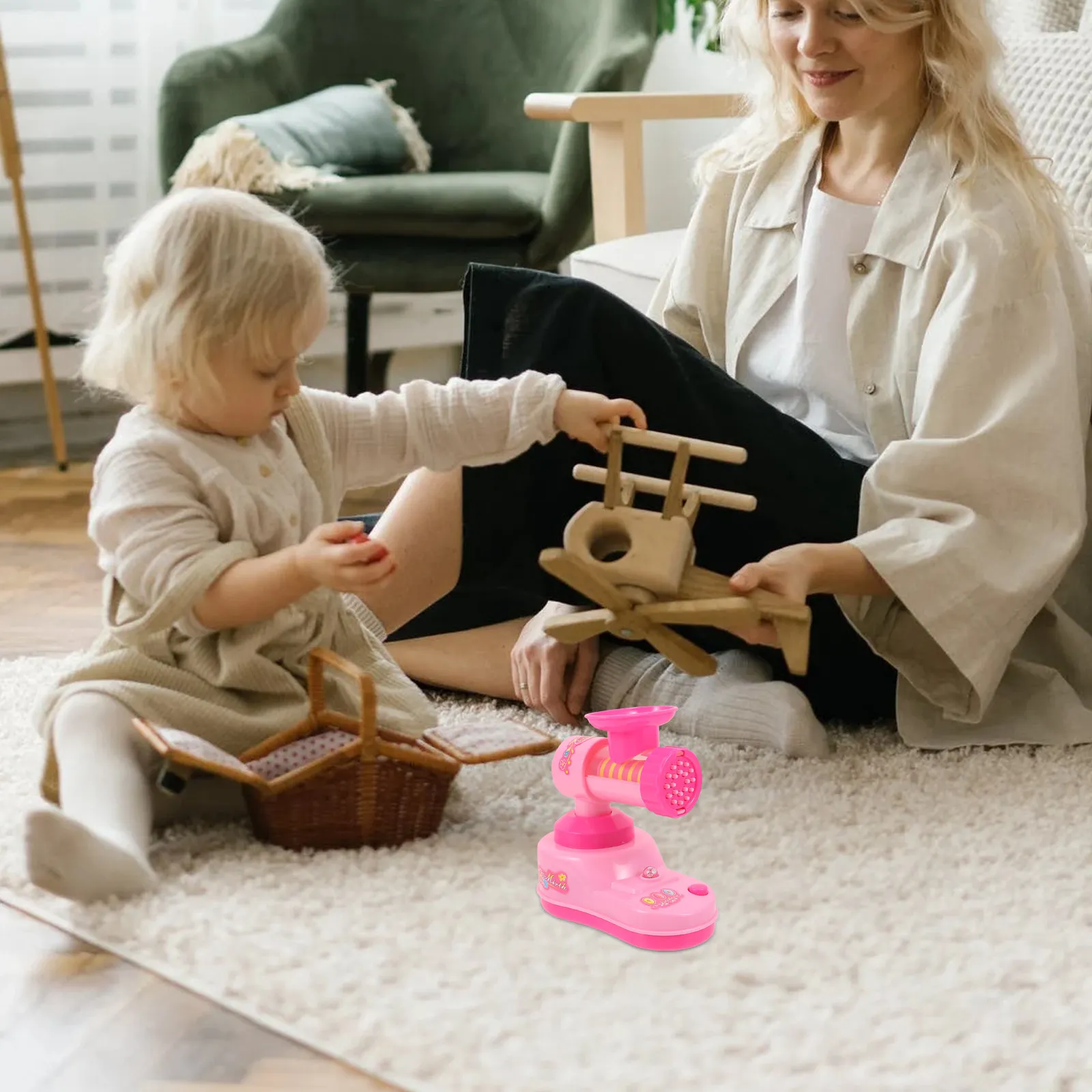 

Игрушечная мясорубка для детей, 1 шт., развивающая игрушка для ролевых игр на кухне, пластиковый кухонный прибор