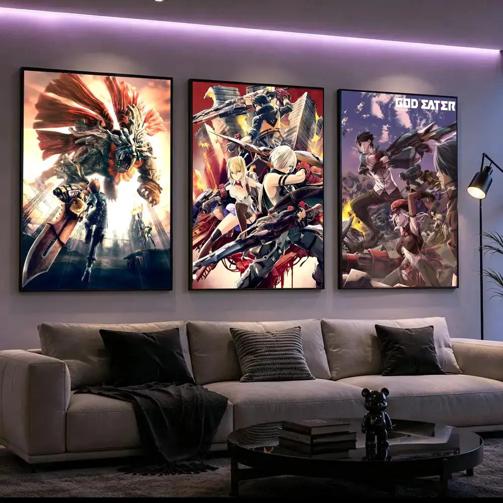 God Eater Anime Poster Poster HD Waterproof Self-Adhesive Wall Art – Multi-Scene Use, Top Gift Pick