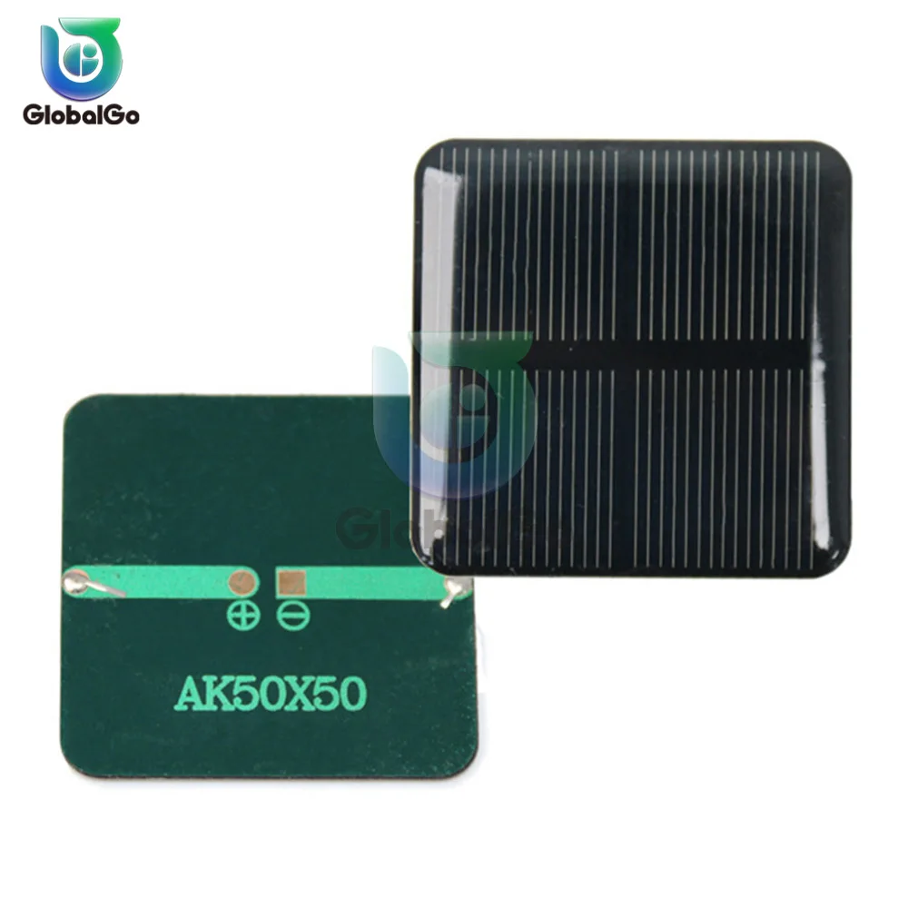 10PCS 2V 160mA 50*50MM 태양 전지 패널 배터리 휴대 전화 충전기 용 단결정 실리콘 모듈 캠핑 잔디 램프 용