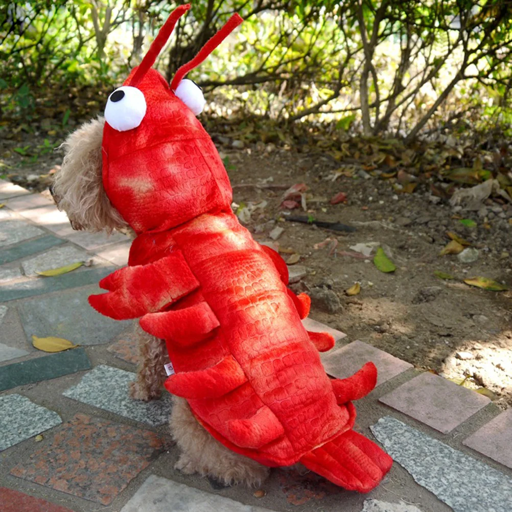 

Lobster Dog Clothes Red Size L Warm Autumn Winter Casual Sleeveless Pet Costume for Corgi Cat Warming Clothes