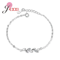 New Collection Romantic Summer Jewelry 925 Sterling Silver Branch Bracelet For Girl Women Charm Leaves Bracelets Party Jewelry