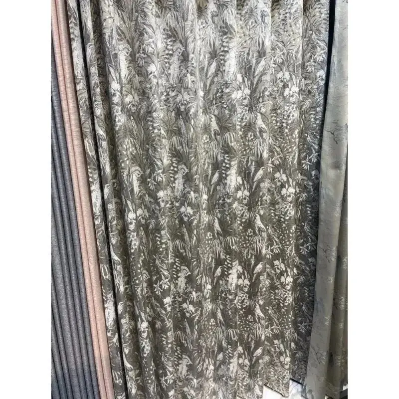 

Custom Size Modern Chinese Style Curtains Jacquard Blackout Luxury Curtains for Bedroom Living Room Floor Ceiling Windows Decor