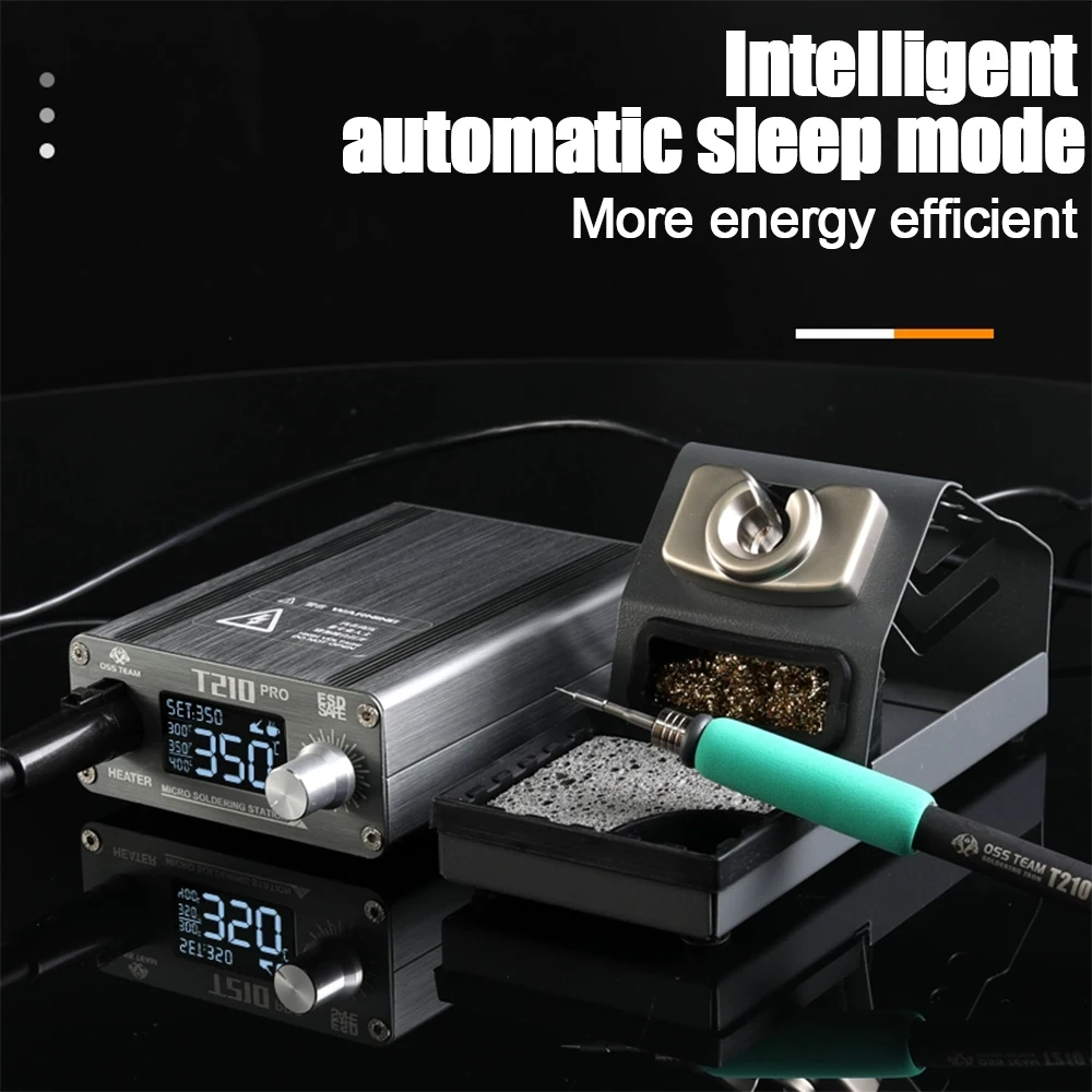 OSS T210 PRO Smart Soldering Station Digital Welding Solder Machine With 3 Tips for Electronic Phone PCB Repair Tools C210 Tips