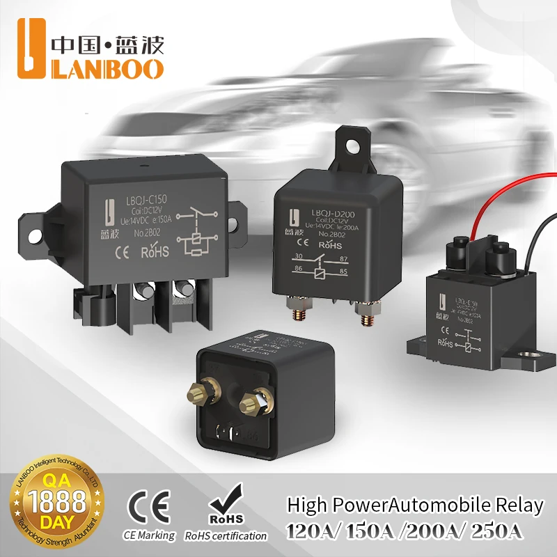 LANBOO 12V 24V 120A 150A 200A 250A High Current Starting Relay Suitable for Heavy Trucks and Buses